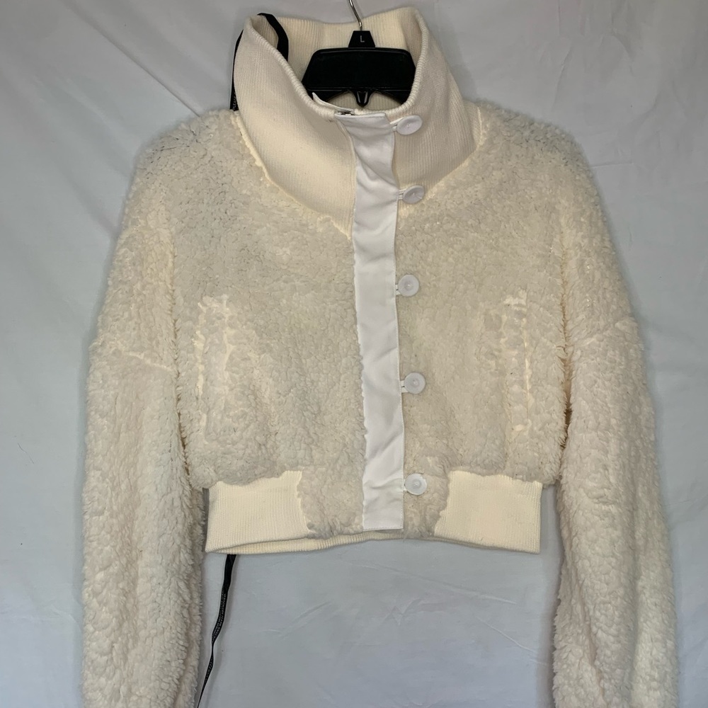 Nwt Fashion Nova warm feels only zip up cropped sweater jacket medium